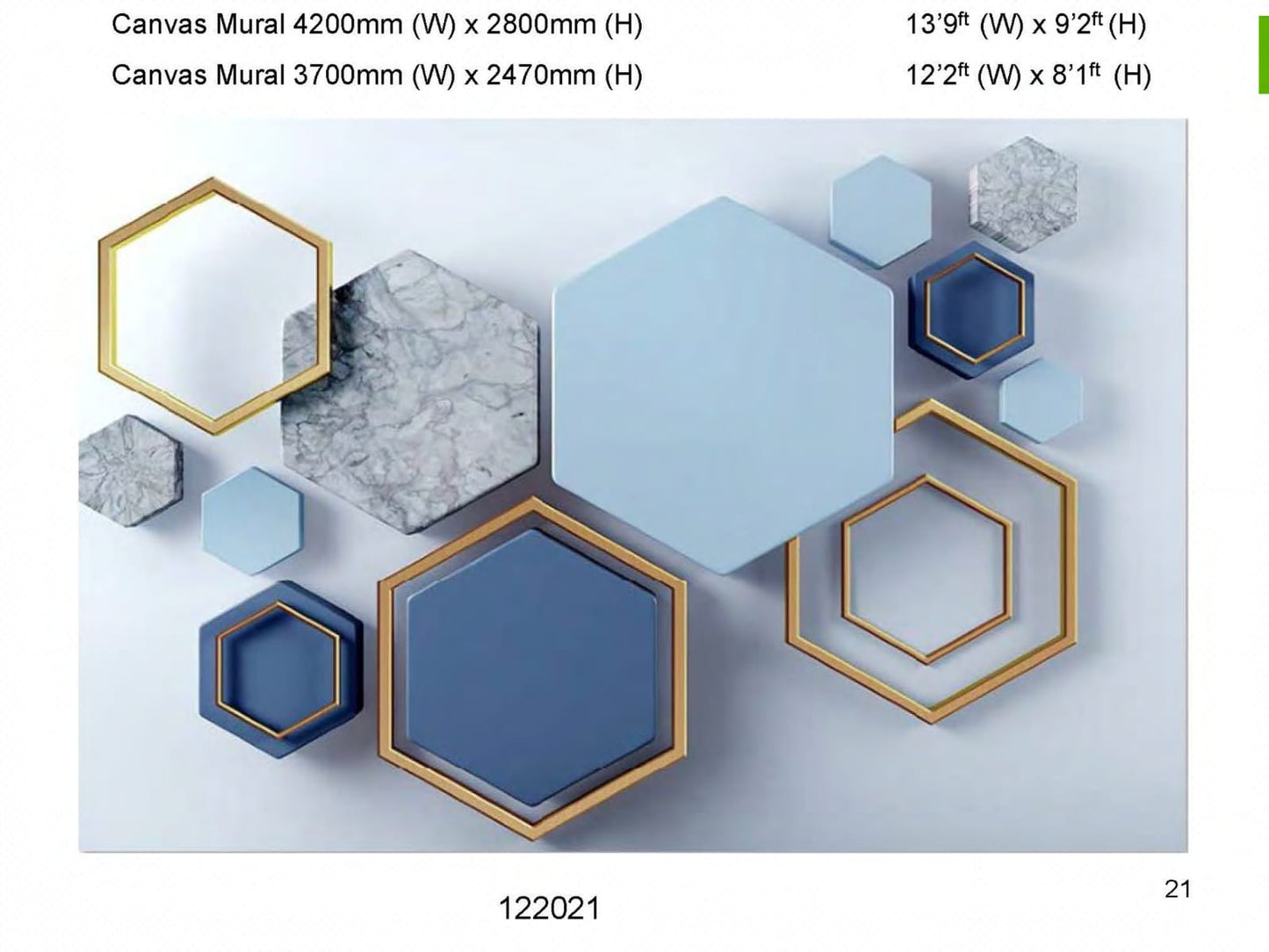 Canvas Wall Mural / 3D Art 14x10 ft - Design 5