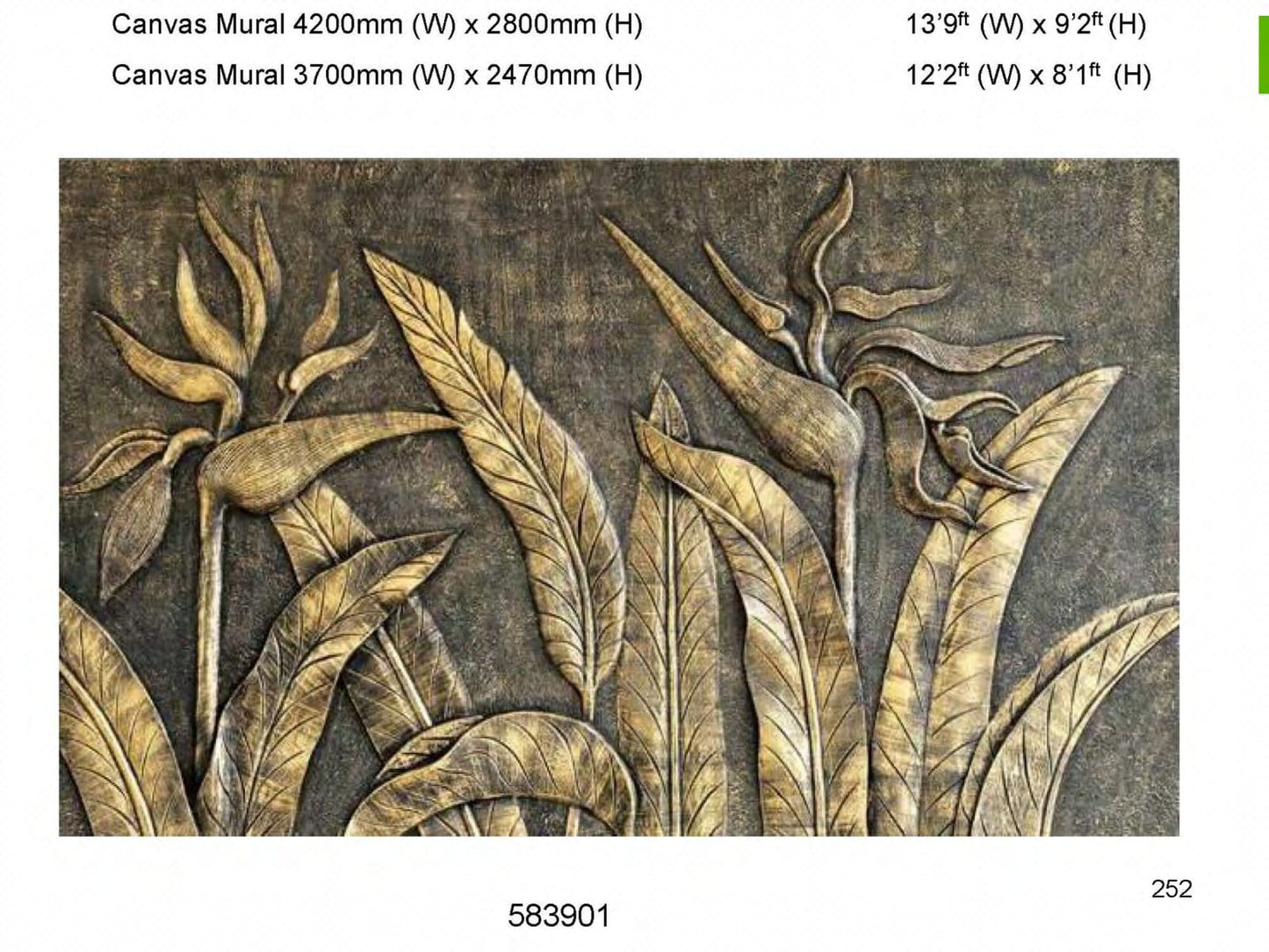 Canvas Wall Mural / 3D Art 14x10 ft - Design 6