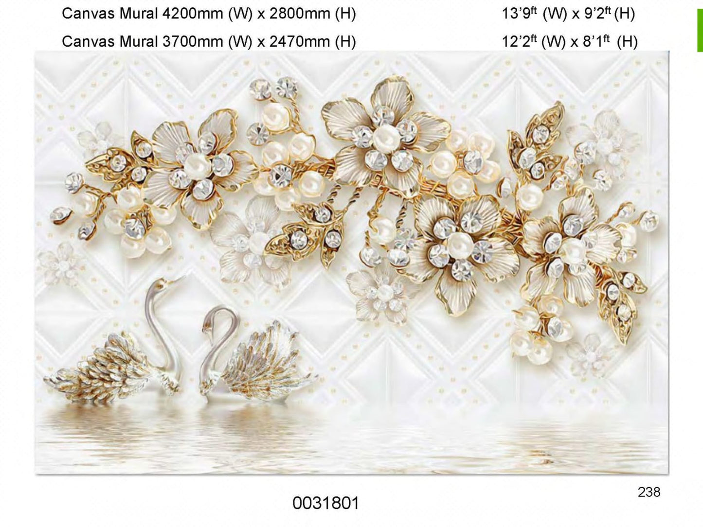 Canvas Wall Mural / 3D Art 14x10 ft - Design 4